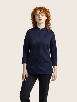 long sleeve chefs jacket women, ROHU M navy