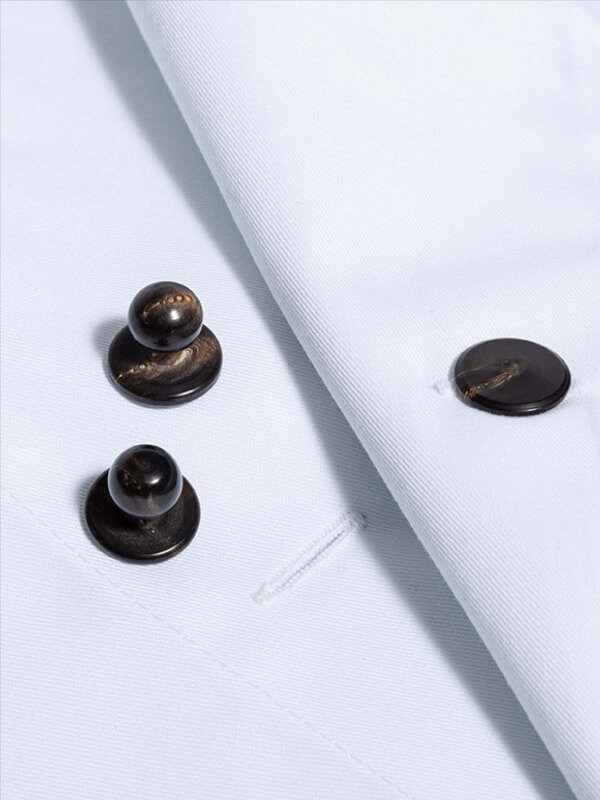 Ball buttons made of buffalo horn, black