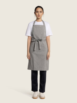 Long bib apron, SALT&PEPPER blank