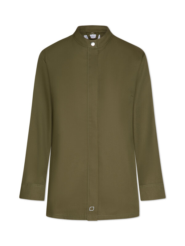 Kochjacke langarm Damen ROHU, olive XL