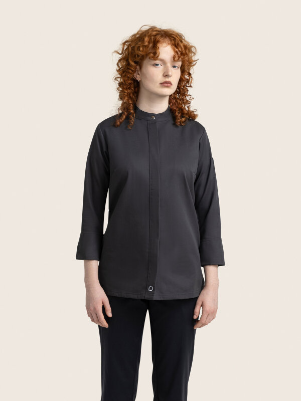 CO Kochjacke langarm Damen ROHU anthracite M