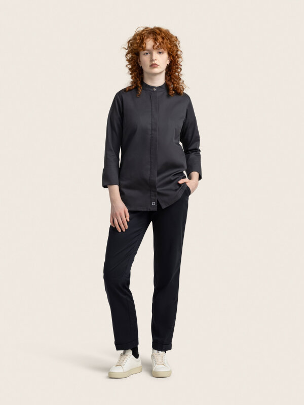 CO Kochjacke langarm Damen ROHU anthracite M