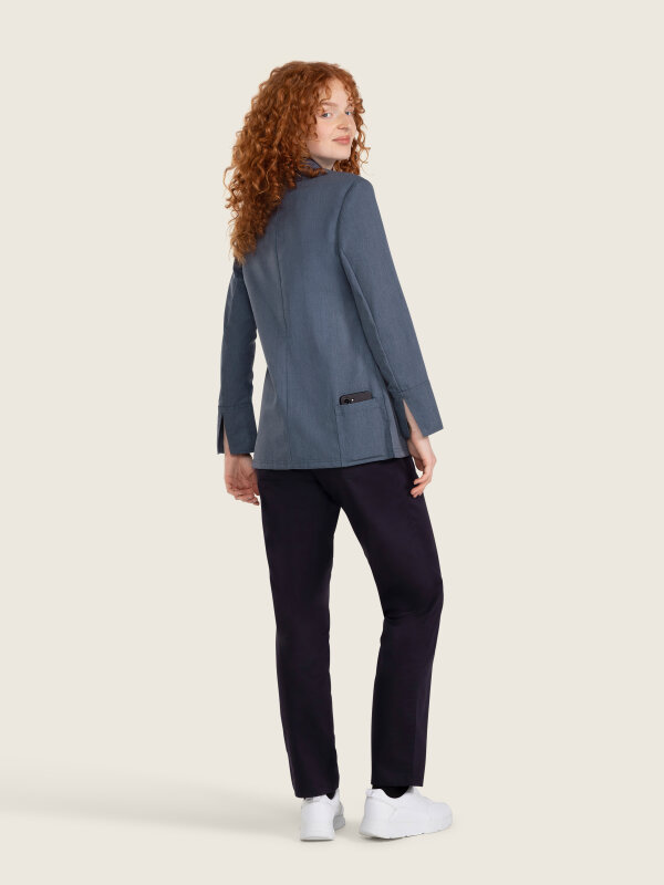 Kochjacke langarm Damen ROHU denim look L