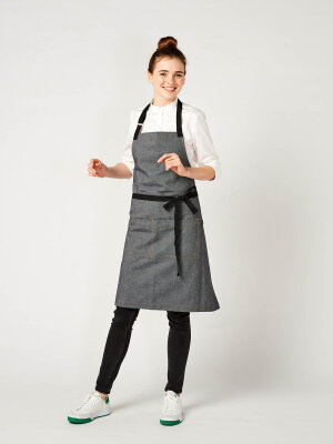 long denim bib apron, KOPENHAGEN