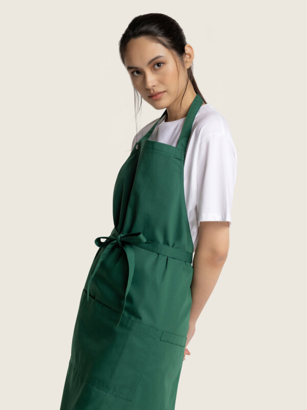 long bib apron, PIKE sea green