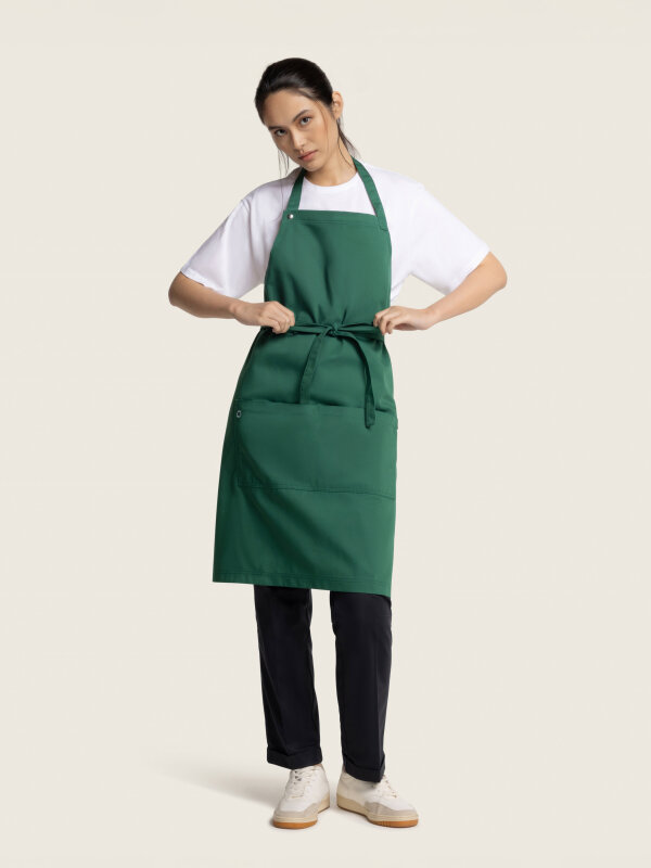 long bib apron, PIKE sea green