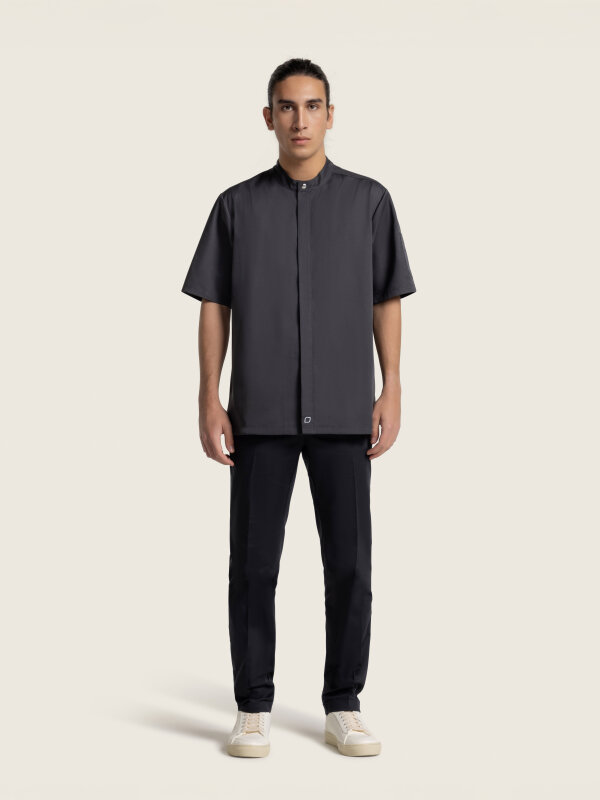 Kochjacke kurzarm OYSTER, anthracite M