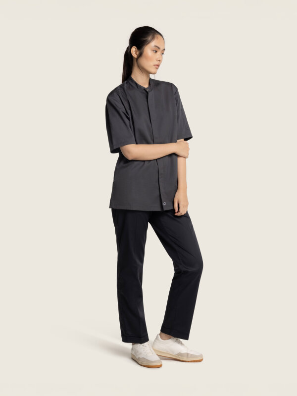 Kochjacke kurzarm OYSTER, anthracite M