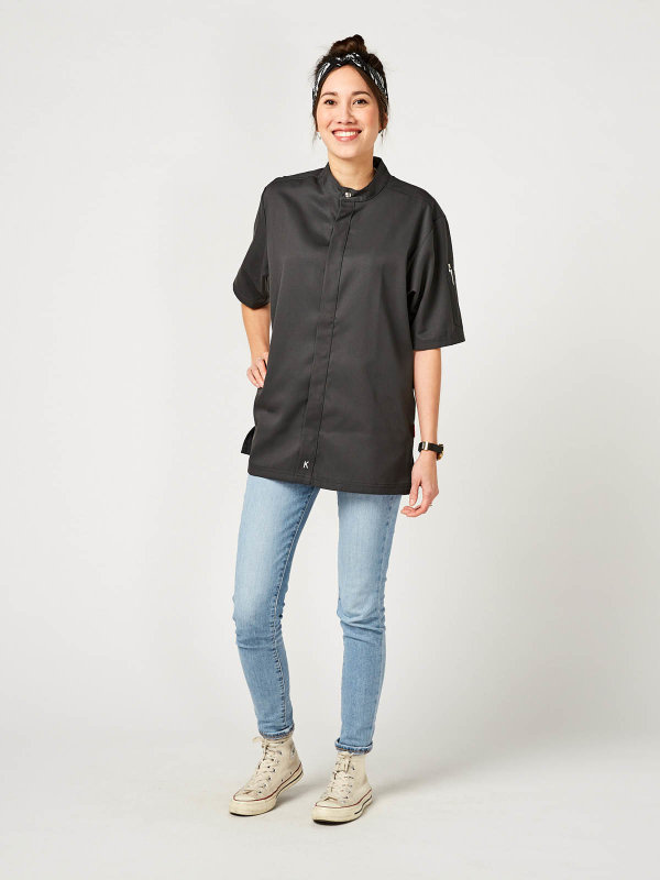 short sleeve chefs jacket, OYSTER Lyocell