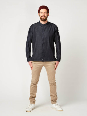 denim long sleeve chefs jacket MILANO