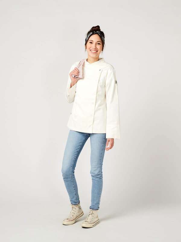 womens long sleeve chefs jacket, JAFFA