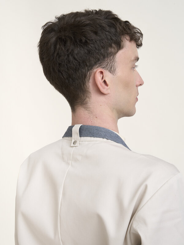 Circular Bib Apron STOCKHOLM, undyed denim