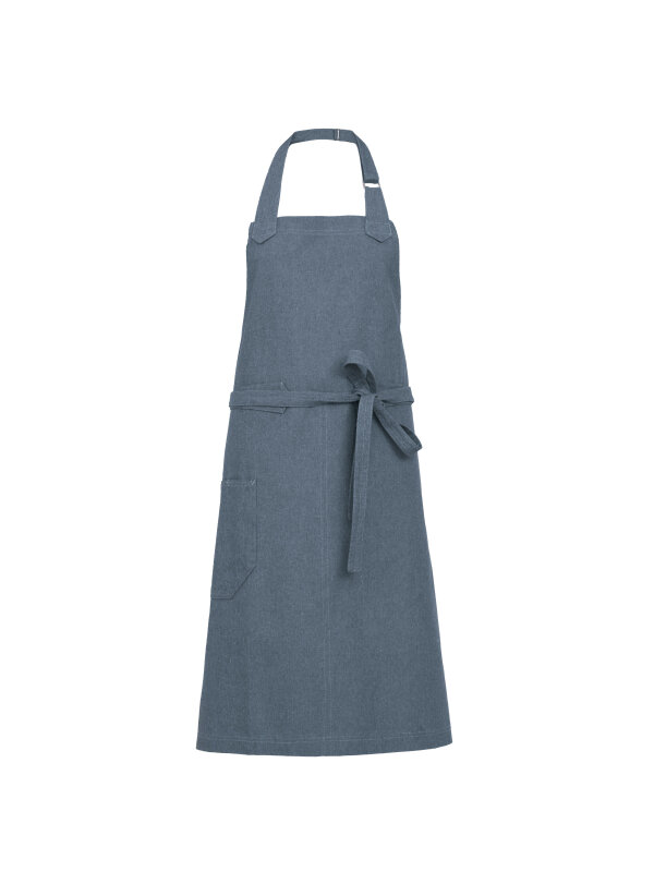 Circular Bib Apron STOCKHOLM, undyed denim