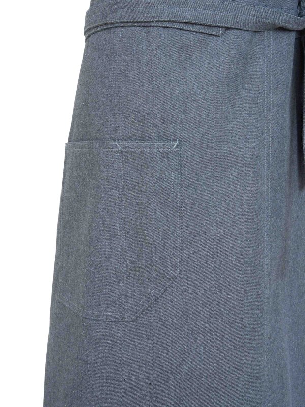 Circular Bib Apron STOCKHOLM, undyed denim