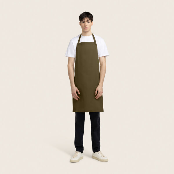 Long bib apron OSCAR, olive