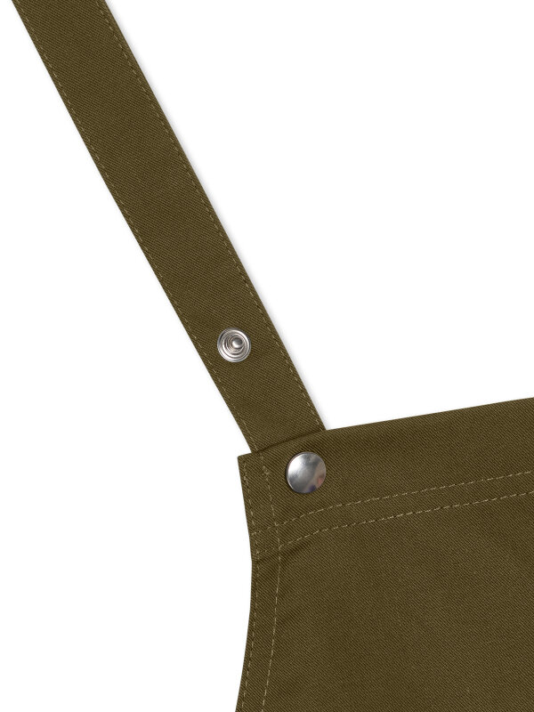 Long bib apron OSCAR, olive