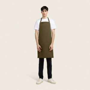 Long bib apron OSCAR, olive