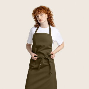 Long bib apron OSCAR, olive