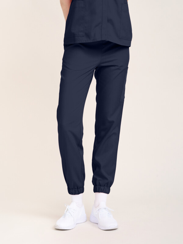 Pull-on Trousers Women SAKURA, midnight blue M