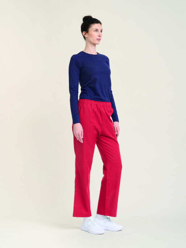 Pull-on Trousers Unisex SENDAI, chili M