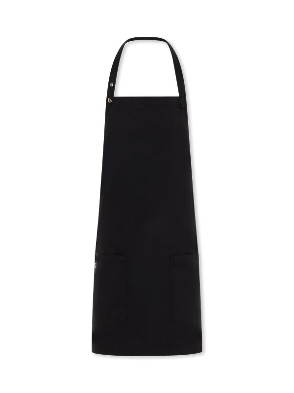 short bib apron, TUNA, black