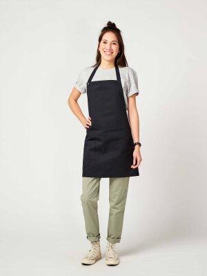 CO short bib apron, TUNA, black