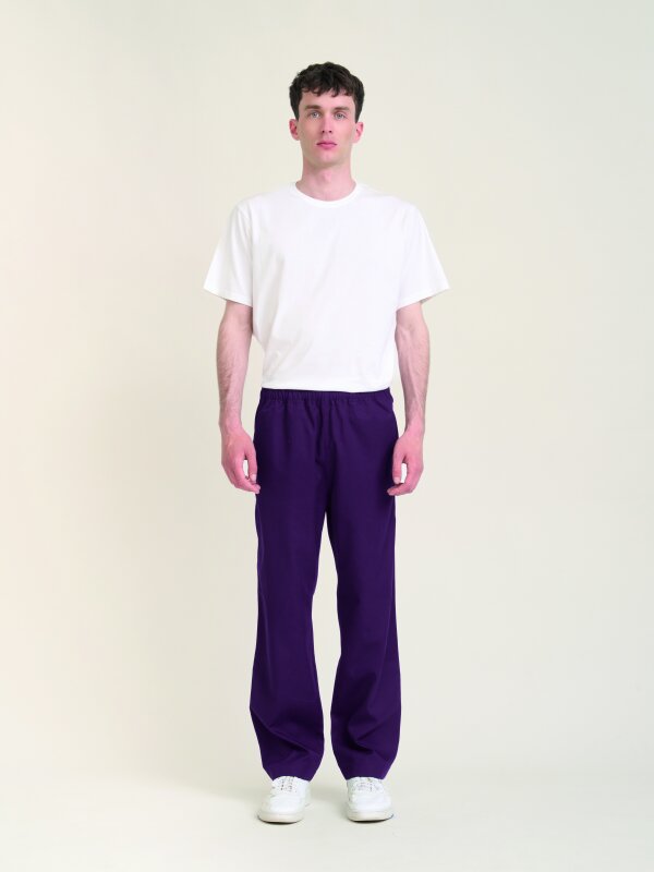 Pull-on Trousers Unisex SENDAI, aubergine M