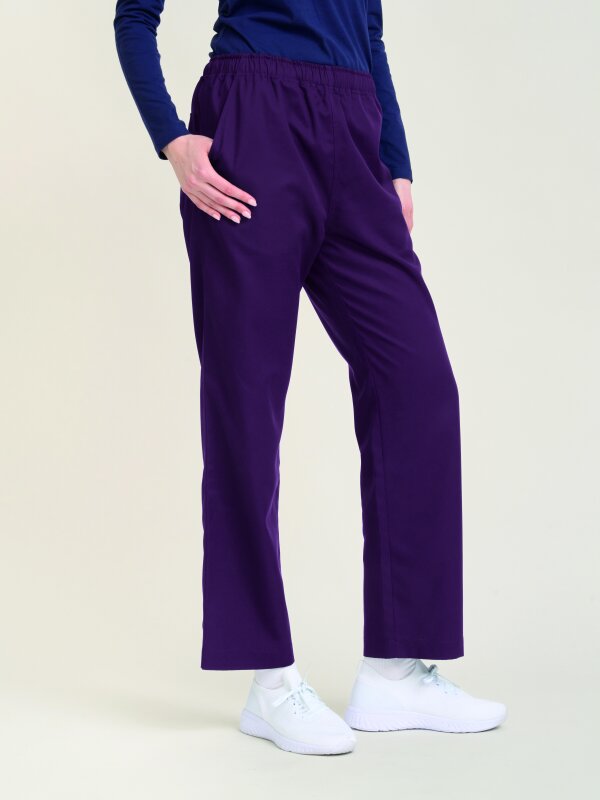 Pull-on Trousers Unisex SENDAI, aubergine M
