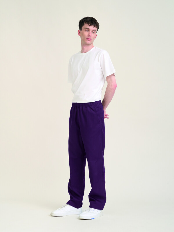 Pull-on Trousers Unisex SENDAI, aubergine M
