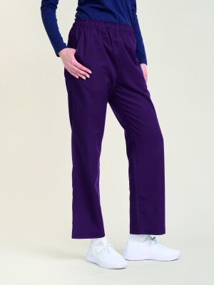 Pull-on Trousers Unisex SENDAI, aubergine M
