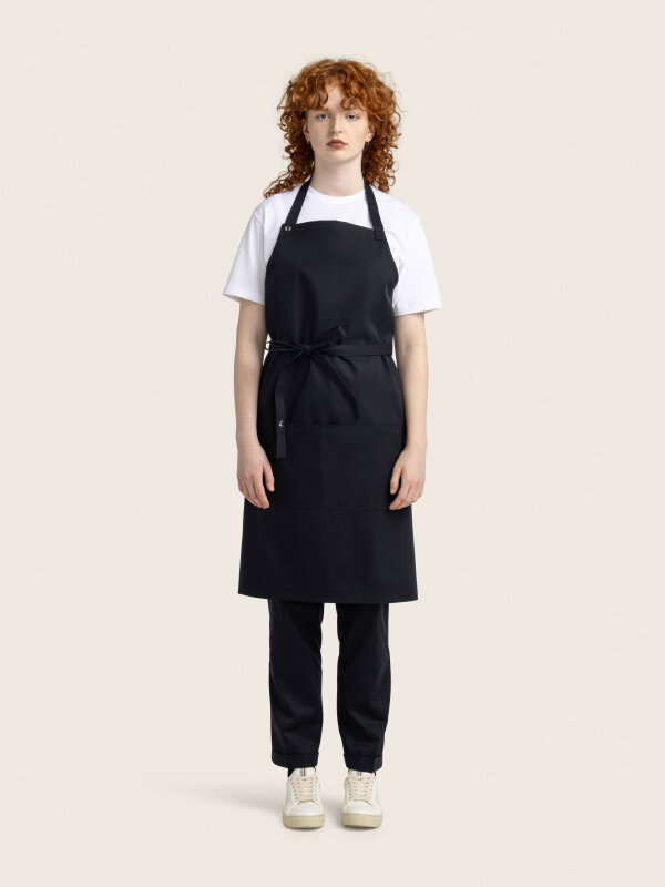 long bib apron, PIKE, black
