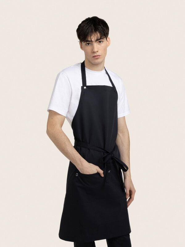 long bib apron, PIKE, black