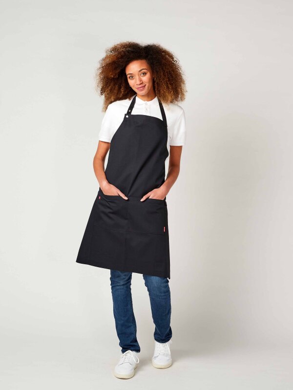 long bib apron, PIKE, black