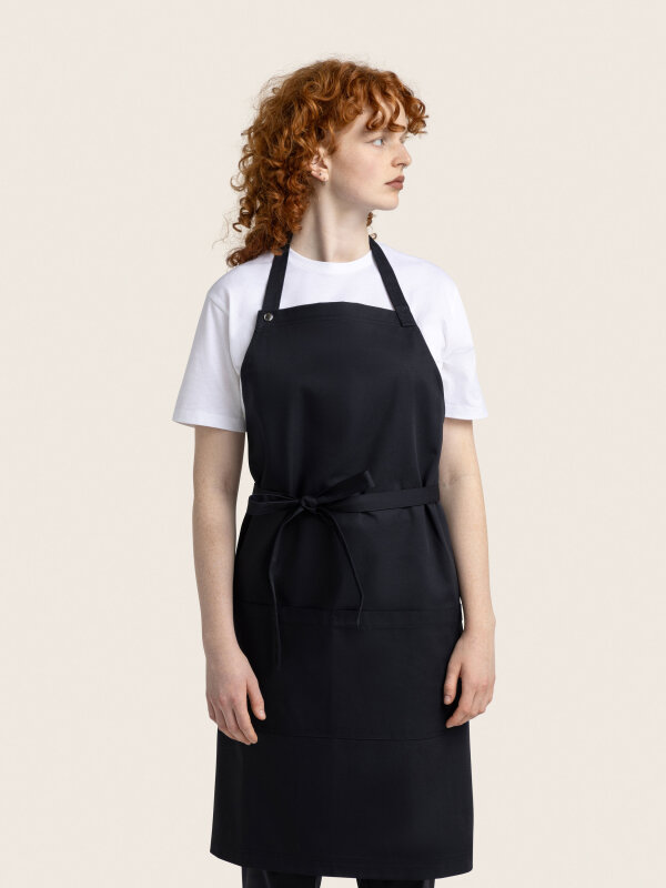 long bib apron, PIKE, black