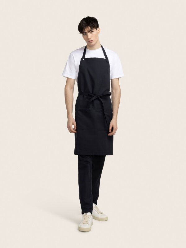 long bib apron, PIKE, black