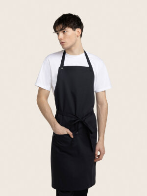 long bib apron, PIKE, black