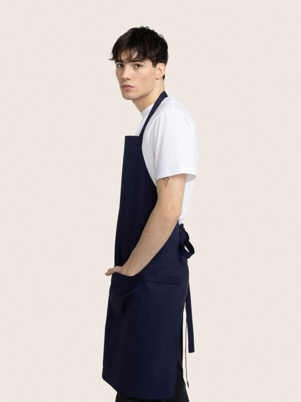 long bib apron, PIKE, navy