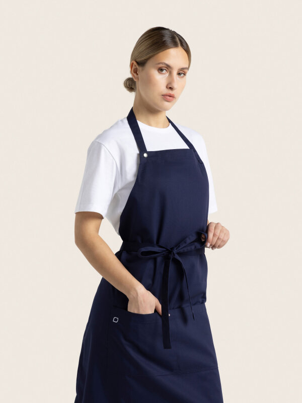 long bib apron, PIKE, navy