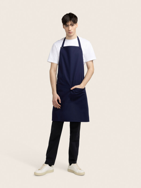 long bib apron, PIKE, navy