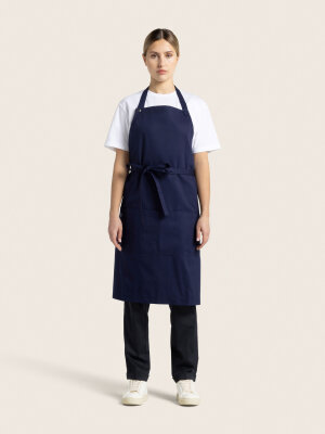 long bib apron, PIKE, navy