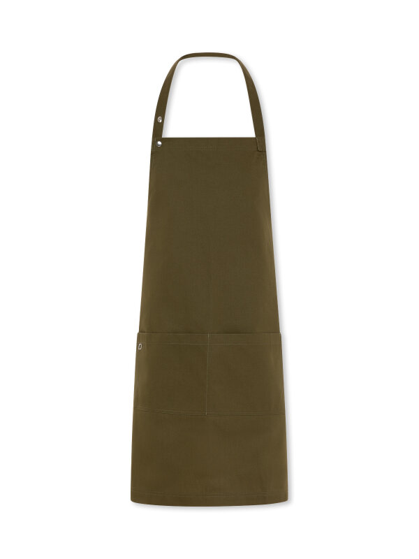 long bib apron, PIKE, olive