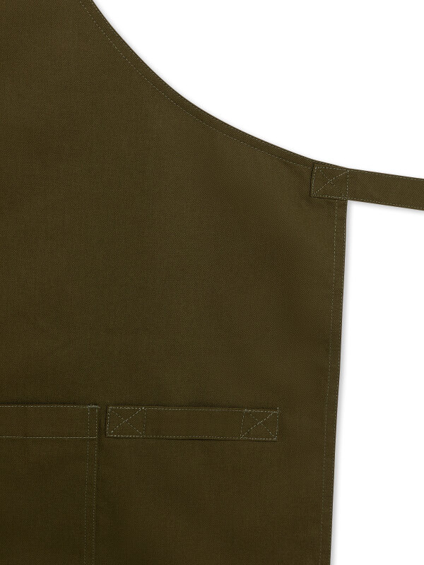 long bib apron, PIKE, olive