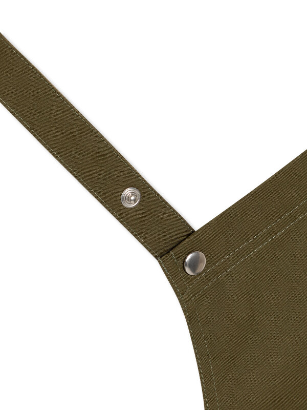 long bib apron, PIKE, olive