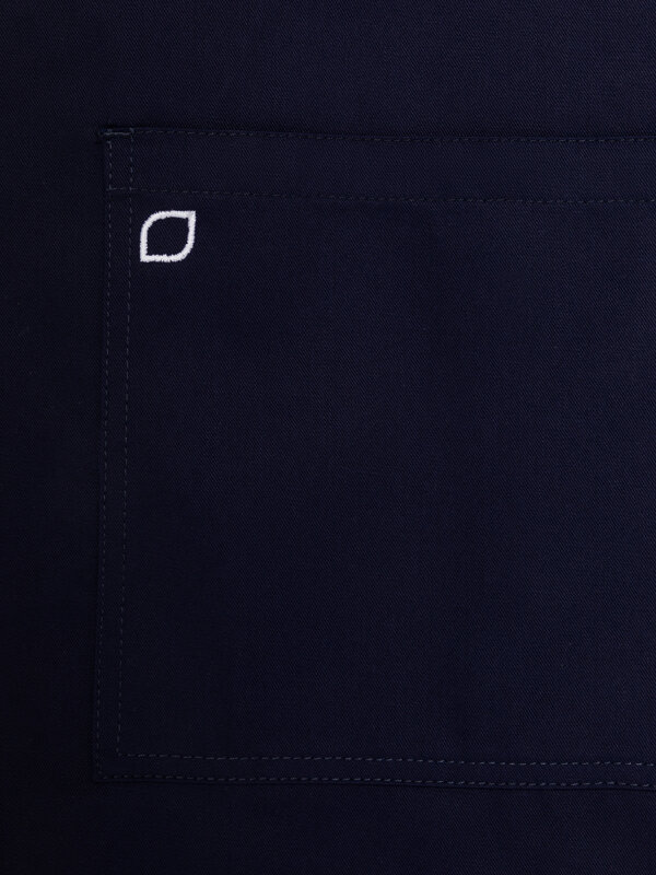 back binding bib apron, WALU, navy