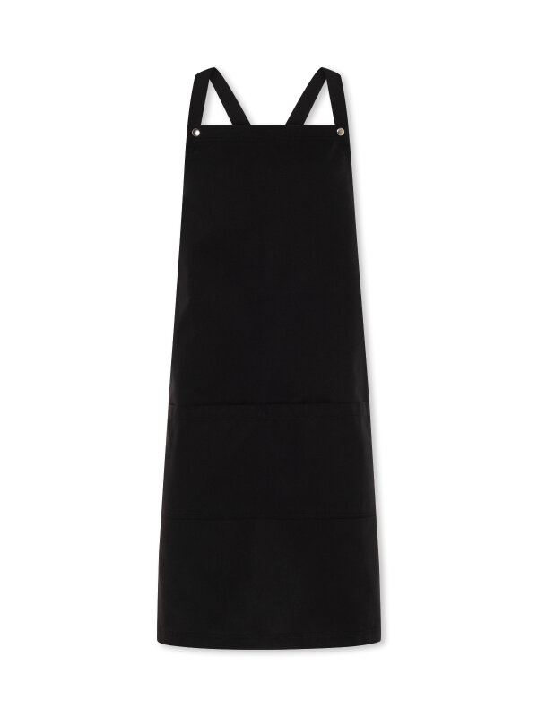 back binding bib apron, WALU, black