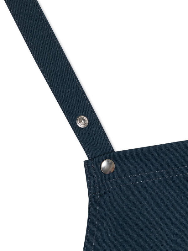 long bib apron, OSCAR, poppy