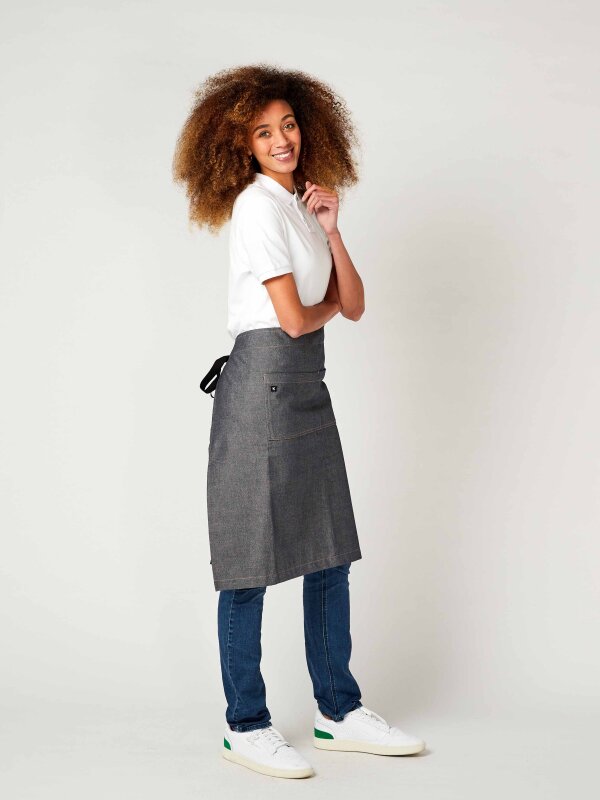 denim bar apron, DENVER, grey