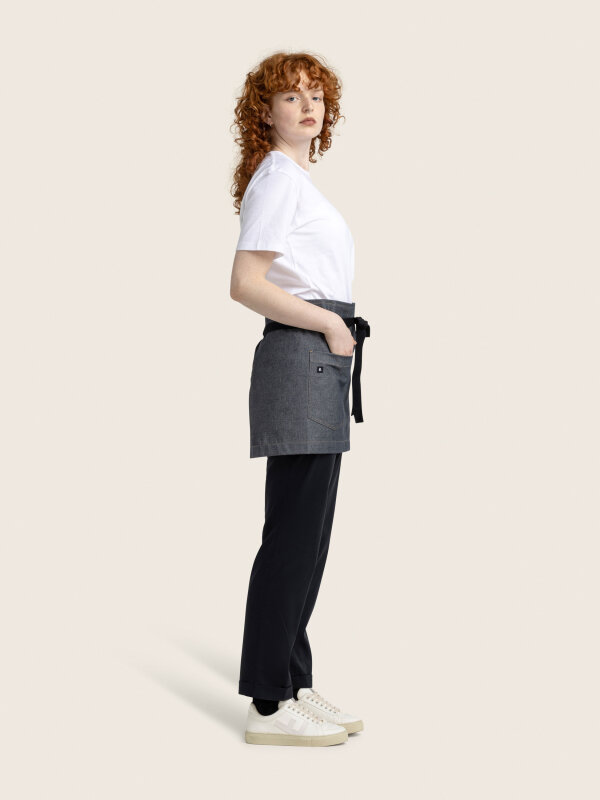 denim service apron, DUBLIN, grey