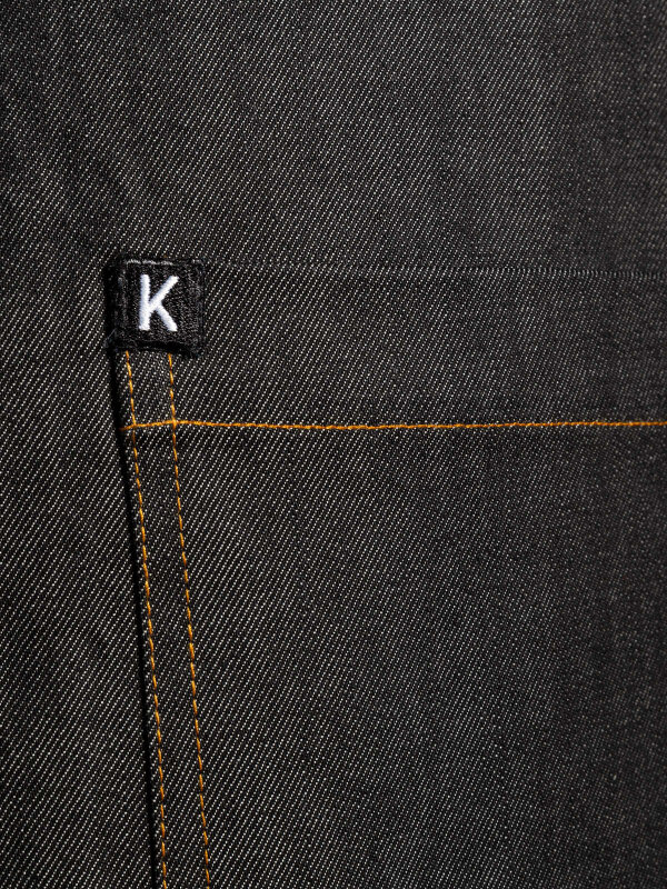 Denim Latzsch&uuml;rze lang KOPENHAGEN, black