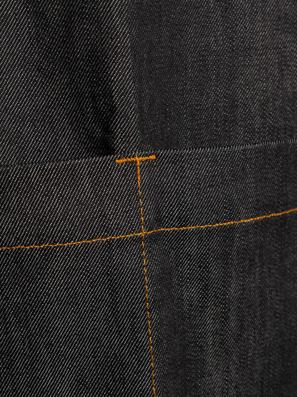 long denim bib apron, KOPENHAGEN black